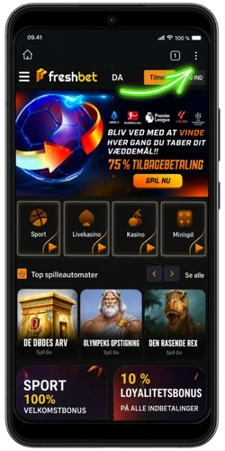 FreshBet Casinos hjemmeside