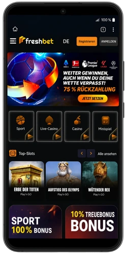 Hauptseite von FreshBet Casino